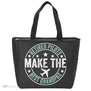 Retired Pilot Grandpa Copilot Airplane Captain Retirement Tote Bag
