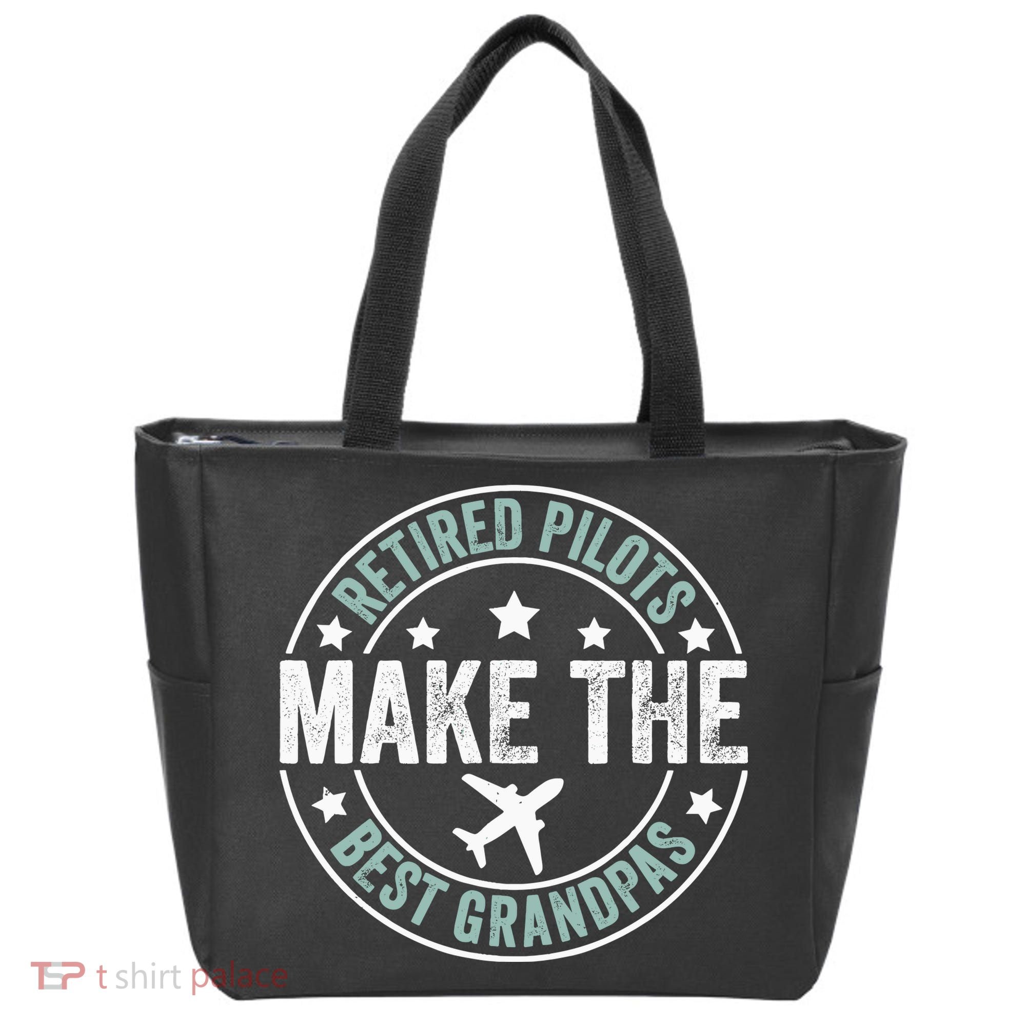 Retired Pilot Grandpa Copilot Airplane Captain Retirement Tote Bag
