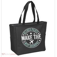 Retired Pilot Grandpa Copilot Airplane Captain Retirement Tote Bag thumb 2