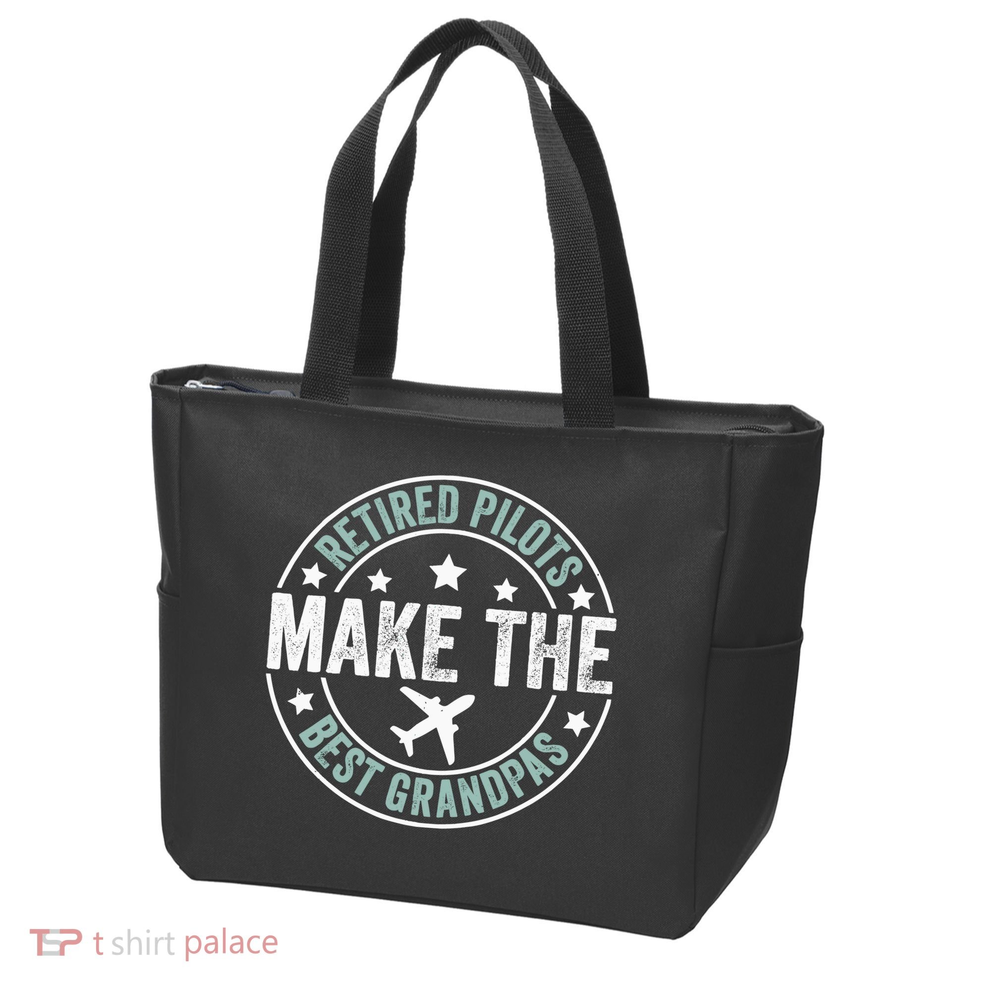 Retired Pilot Grandpa Copilot Airplane Captain Retirement Tote Bag