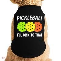 Retro Pickleball Gift Pickleball Players I'll Dink to That Doggie Tank thumb 0