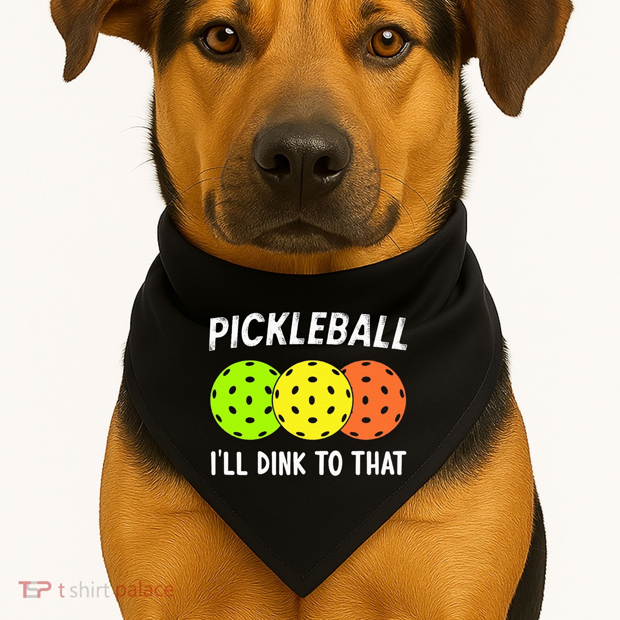 Retro Pickleball Gift Pickleball Players I'll Dink to That USA-Made Doggie Bandana