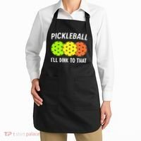 Retro Pickleball Gift Pickleball Players I'll Dink to That Apron thumb 2