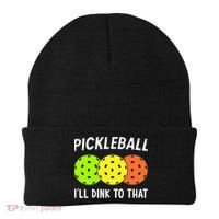 Retro Pickleball Gift Pickleball Players I'll Dink to That Beanie thumb 0