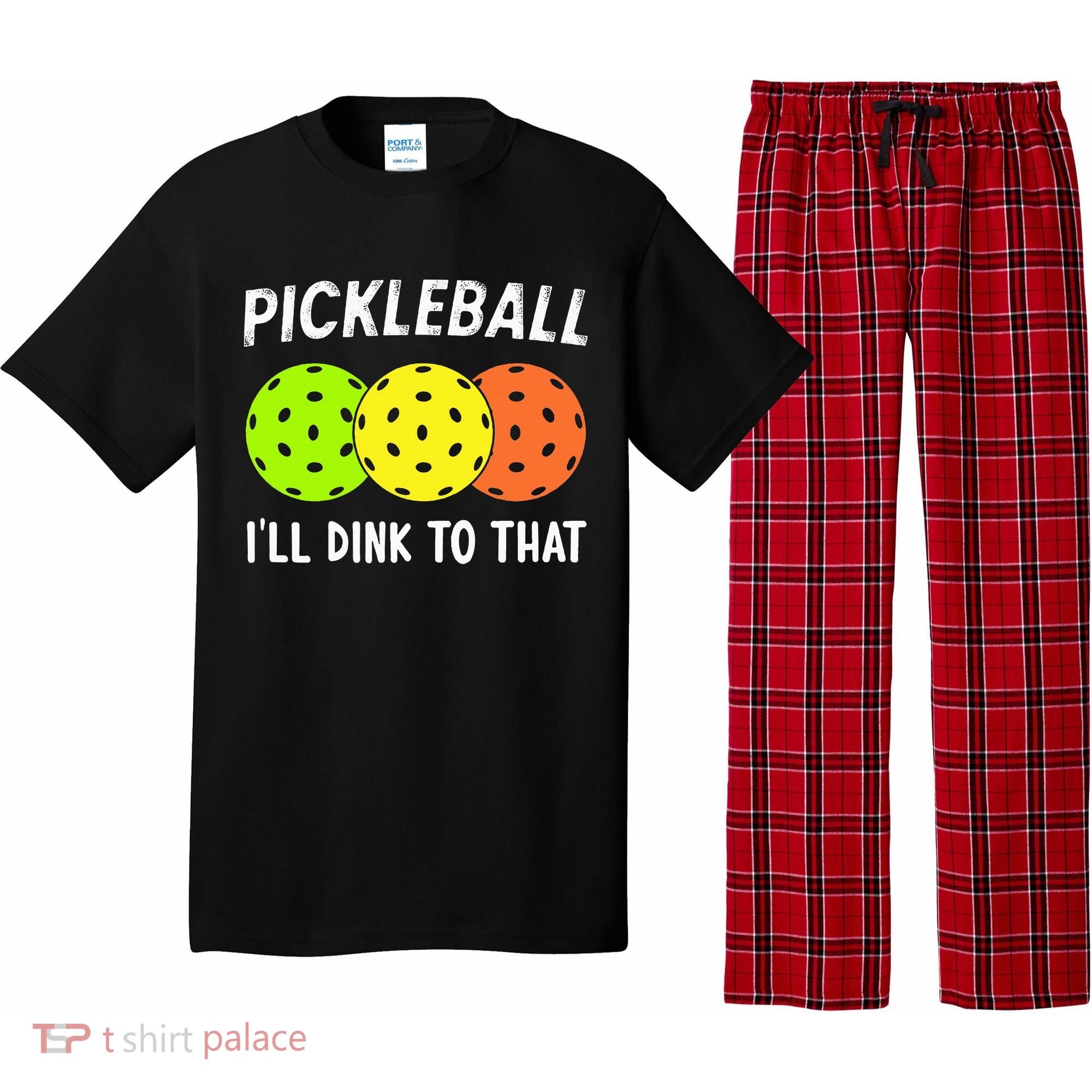 Retro Pickleball Gift Pickleball Players I'll Dink to That Pajama Set
