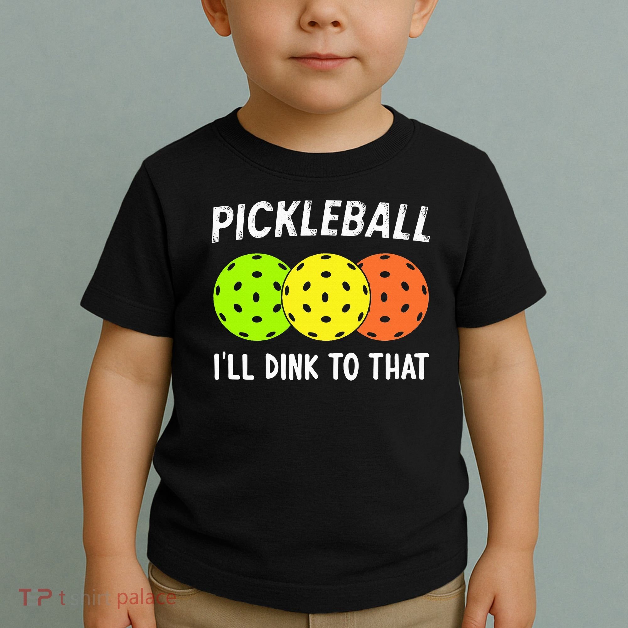 Retro Pickleball Gift Pickleball Players I'll Dink to That Toddler T-Shirt
