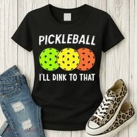 Retro Pickleball Gift Pickleball Players I'll Dink to That Women's T-Shirt thumb 3