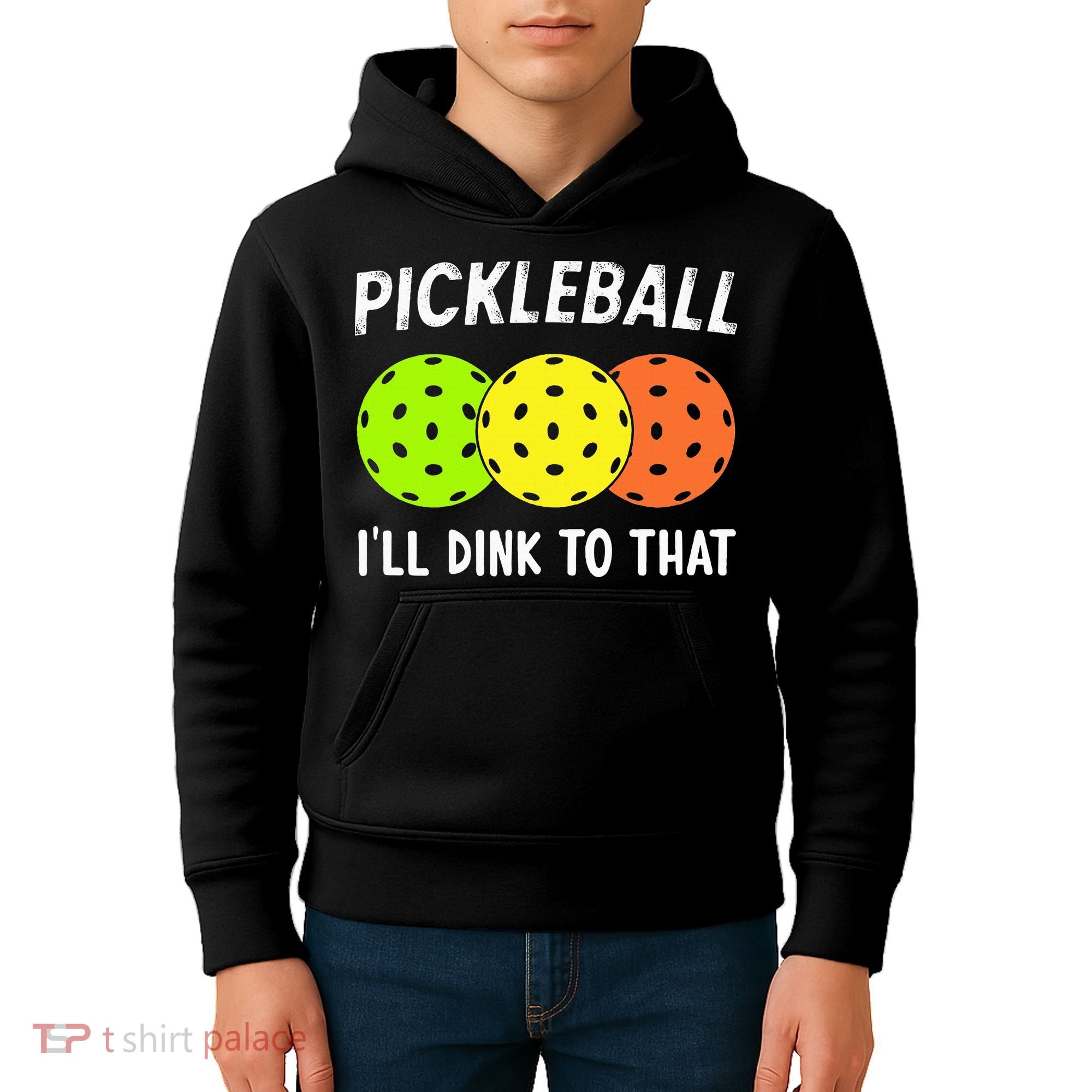 Retro Pickleball Gift Pickleball Players I'll Dink to That Kids Hoodie