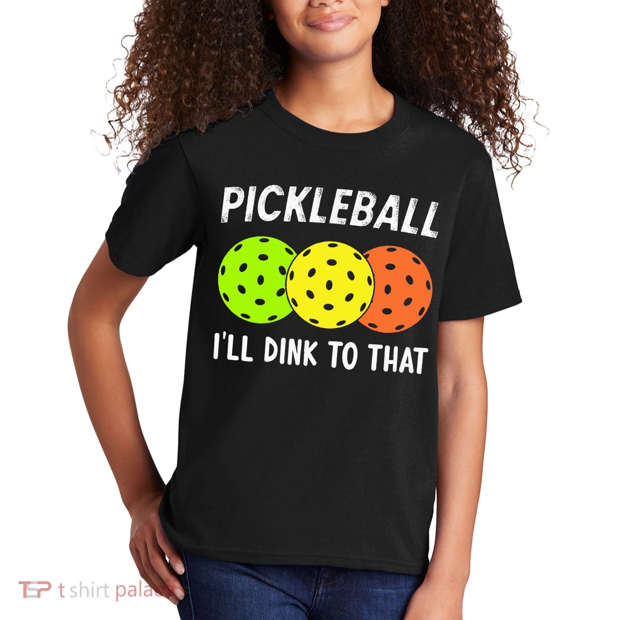 Retro Pickleball Gift Pickleball Players I'll Dink to That Kids T-Shirt