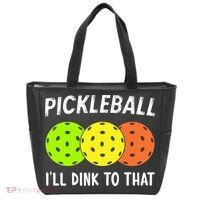 Retro Pickleball Gift Pickleball Players I'll Dink to That Tote Bag thumb 0
