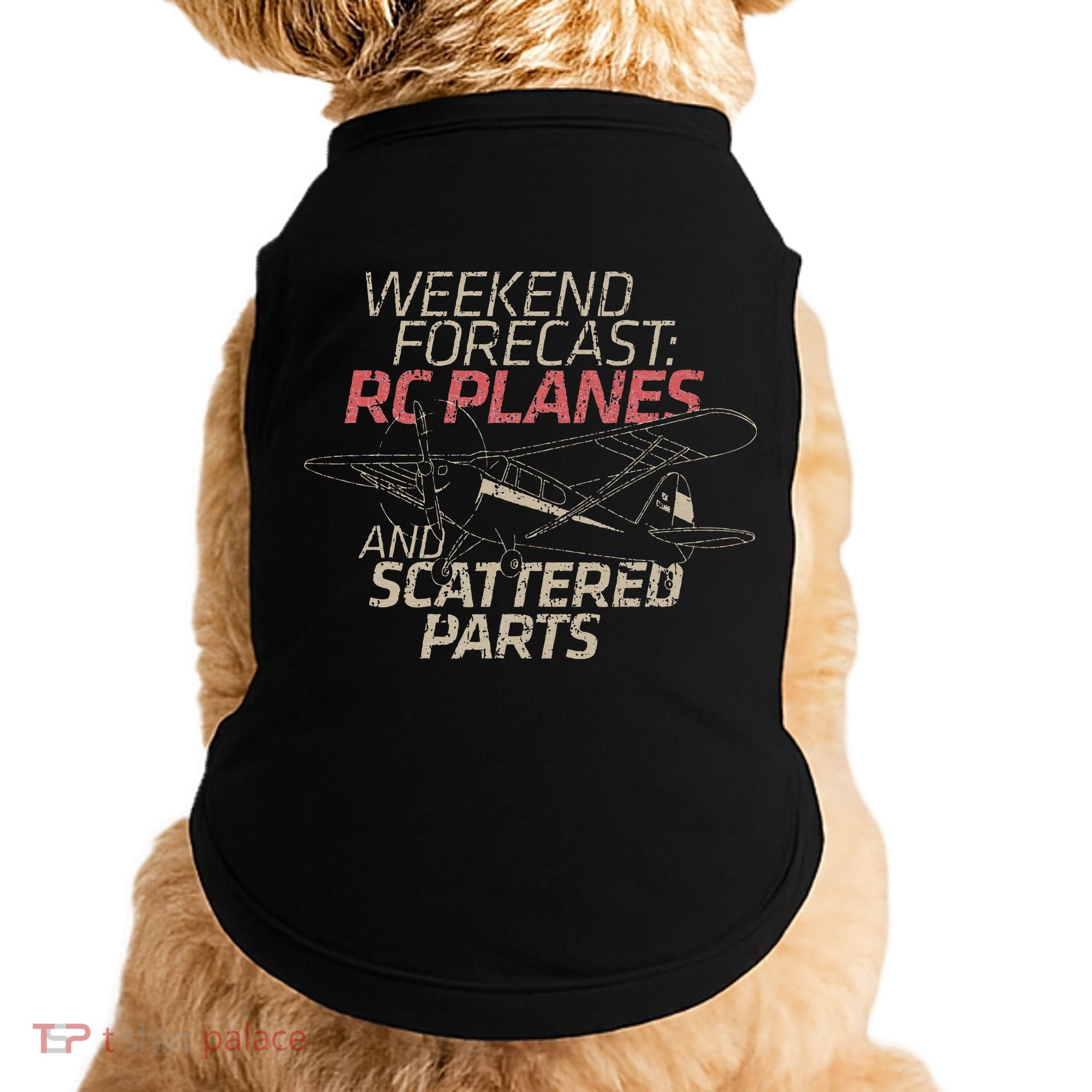 RC Plane Gift Weekend Forecast RC Pilot Model Airplane Lover Doggie Tank