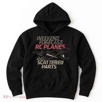RC Plane Gift Weekend Forecast RC Pilot Model Airplane Lover Hoodie