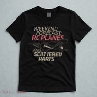 RC Plane Gift Weekend Forecast RC Pilot Model Airplane Lover T-Shirt thumb 5