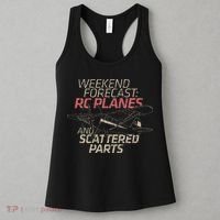 RC Plane Gift Weekend Forecast RC Pilot Model Airplane Lover Women's Tank Top thumb 3