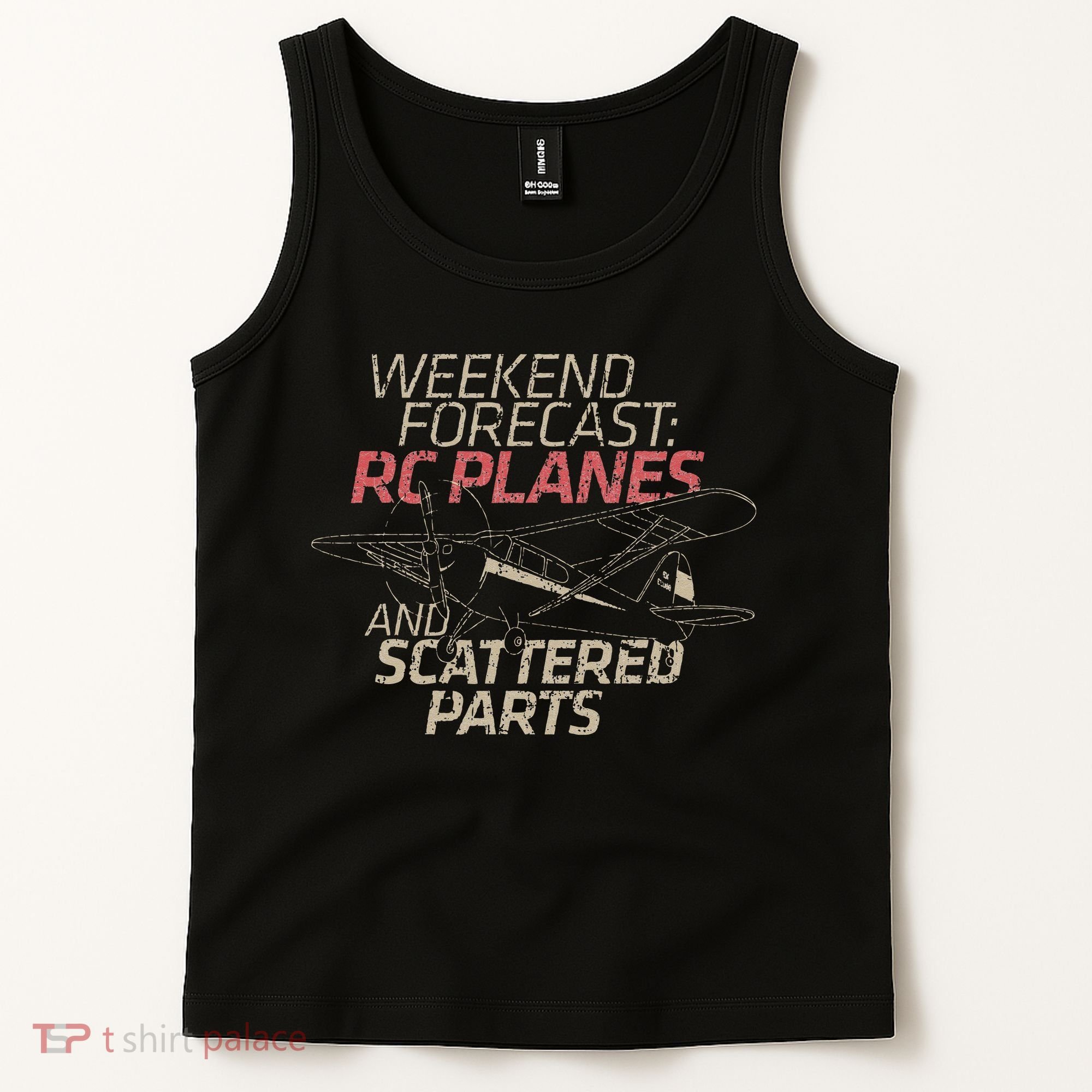 RC Plane Gift Weekend Forecast RC Pilot Model Airplane Lover Tank Top