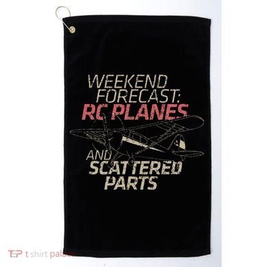 RC Plane Gift Weekend Forecast RC Pilot Model Airplane Lover Golf Towel