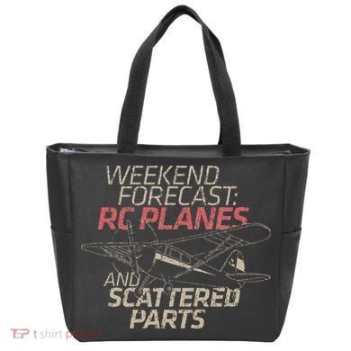 RC Plane Gift Weekend Forecast RC Pilot Model Airplane Lover Tote Bag