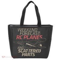 RC Plane Gift Weekend Forecast RC Pilot Model Airplane Lover Tote Bag thumb 0