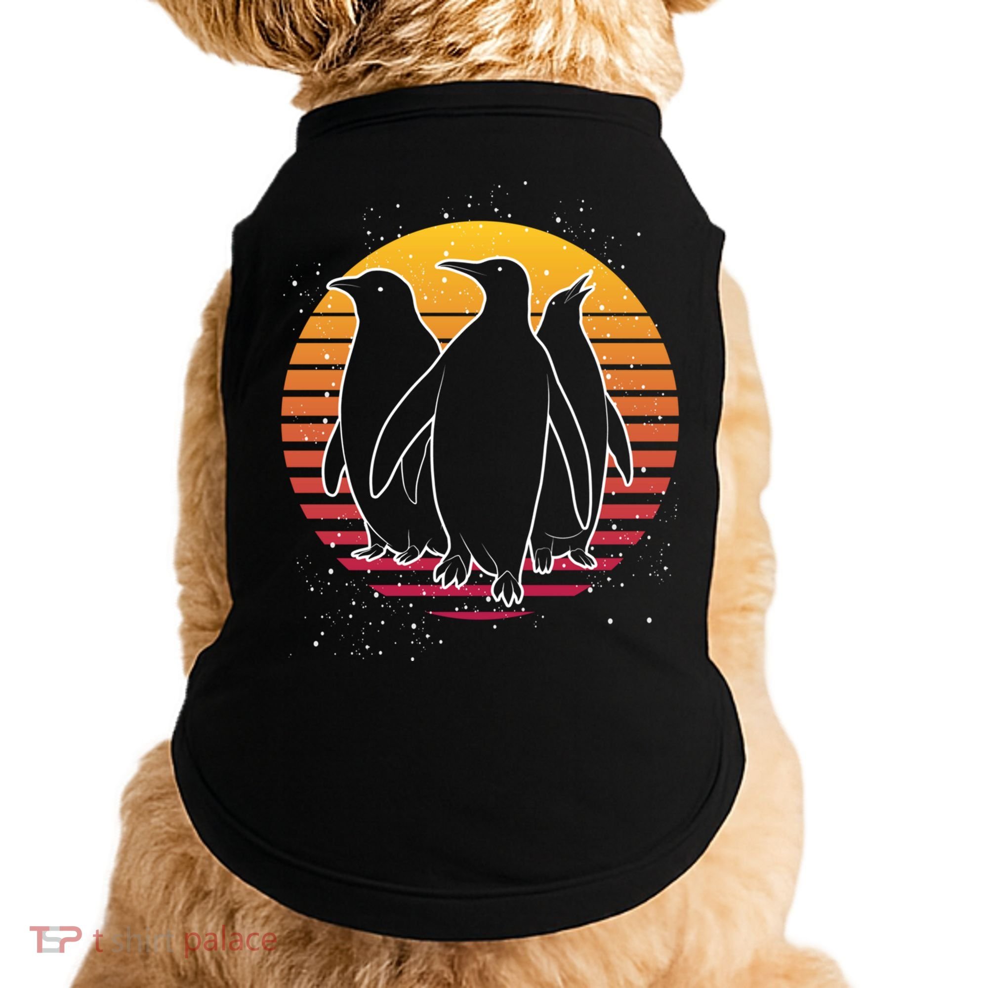 Retro Penguin Gift Doggie Tank