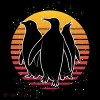 Retro Penguin Gift Doggie Tank thumb 4