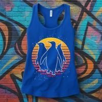 Retro Penguin Gift Women's Tank Top thumb 3