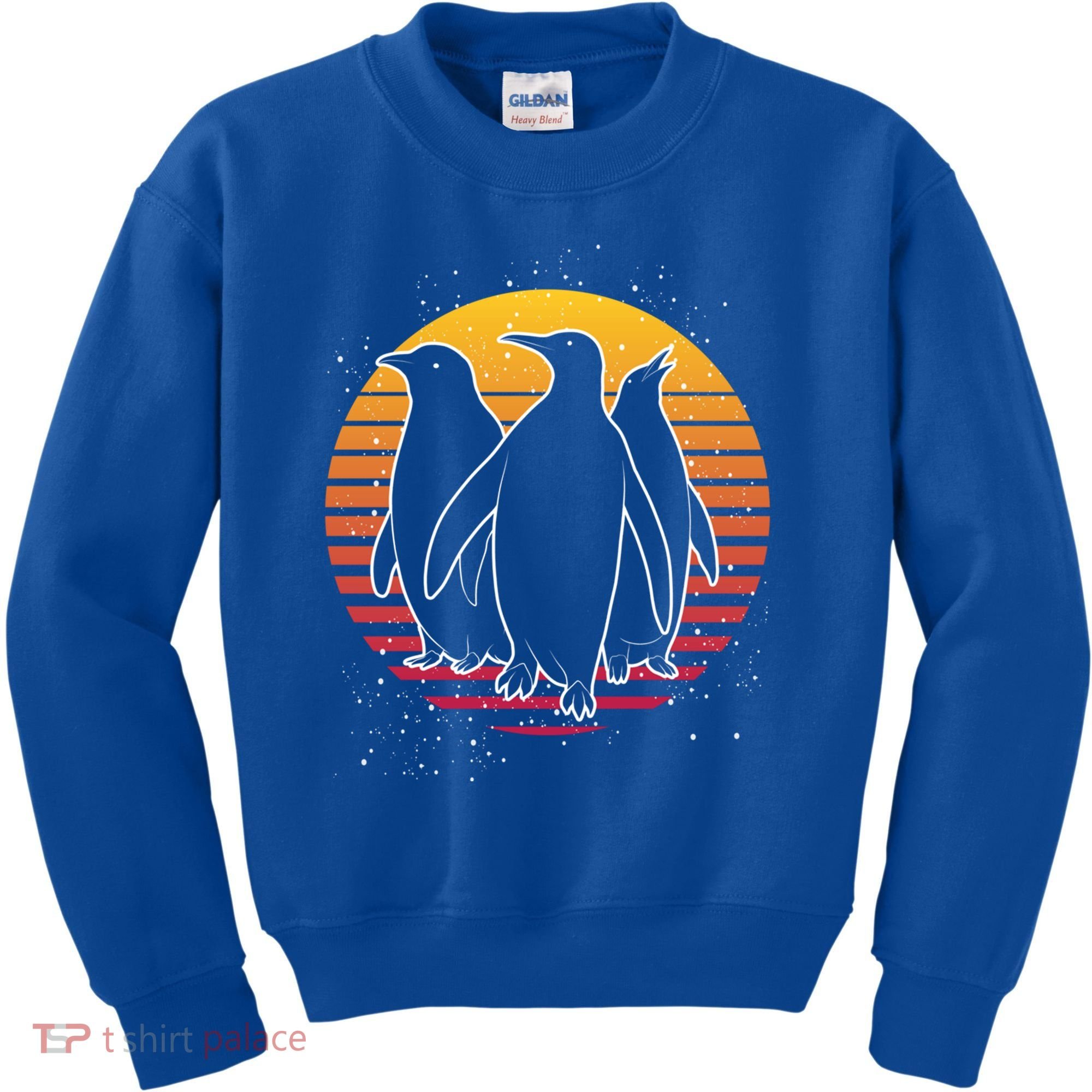 Retro Penguin Gift Kids Sweatshirt