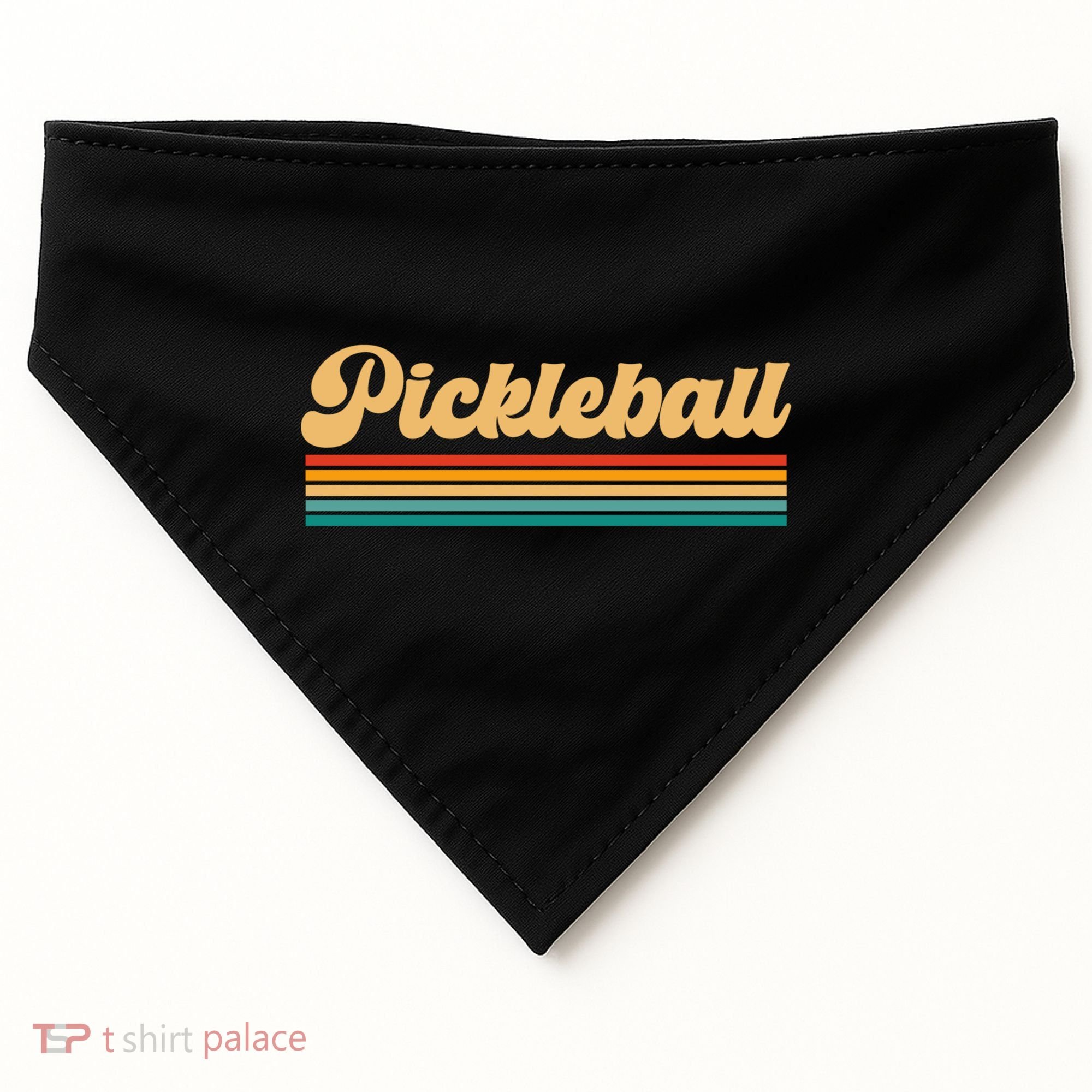 Retro Pickleball Gift USA-Made Doggie Bandana