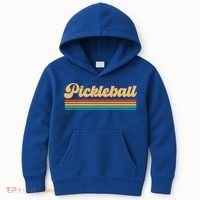 Retro Pickleball Gift Kids Hoodie thumb 0