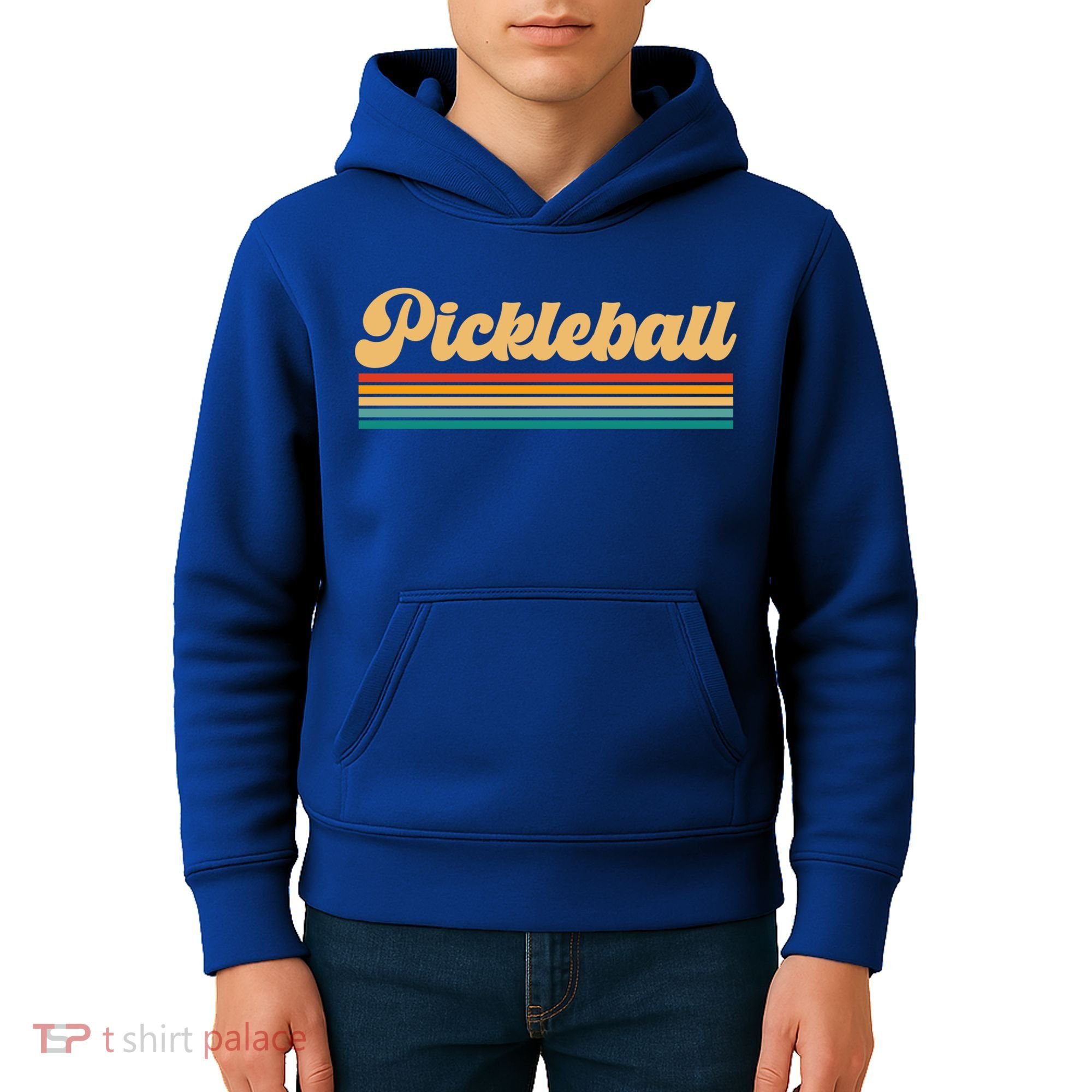 Retro Pickleball Gift Kids Hoodie