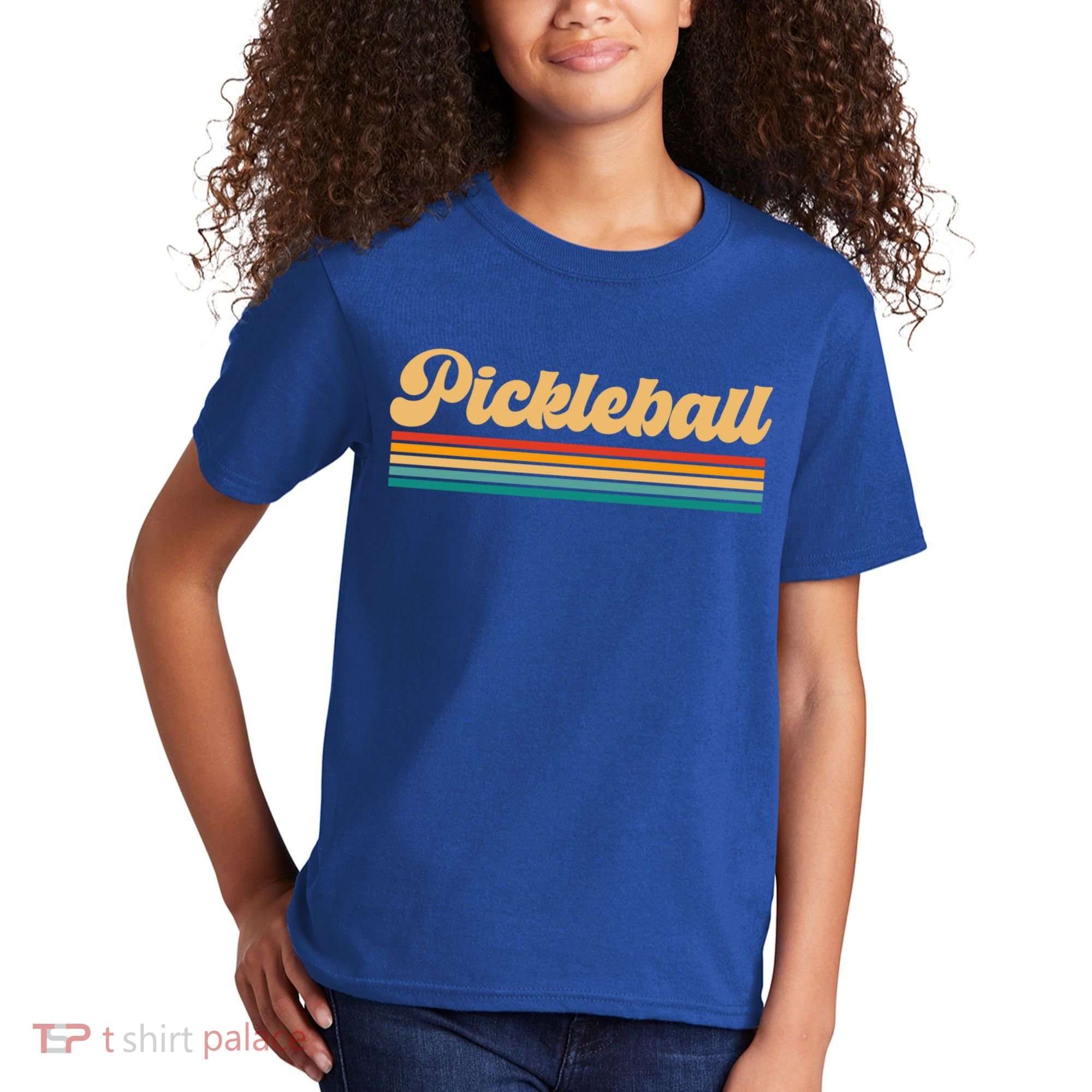Retro Pickleball Gift Kids T-Shirt