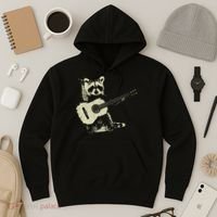 Raccoon Playing Guitar Music Hoodie thumb 3