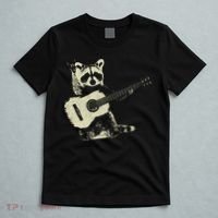 Raccoon Playing Guitar Music T-Shirt thumb 5
