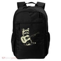 Raccoon Playing Guitar Music Backpack thumb 0