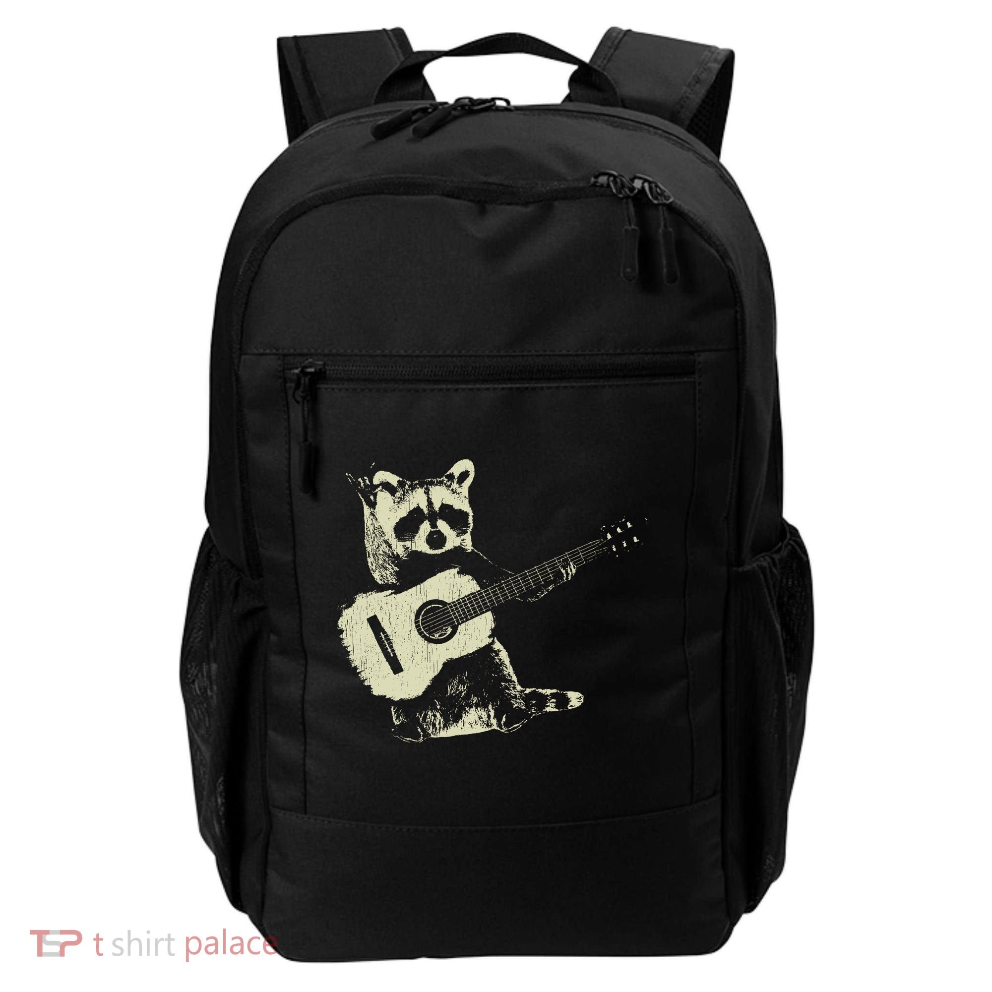 Raccoon Playing Guitar Music Backpack