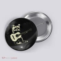 Raccoon Playing Guitar Music Button thumb 0
