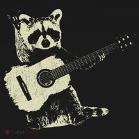 Raccoon Playing Guitar Music Bucket Hat thumb 4