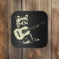 Raccoon Playing Guitar Music Coaster thumb 0