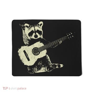 Raccoon Playing Guitar Music Mousepad