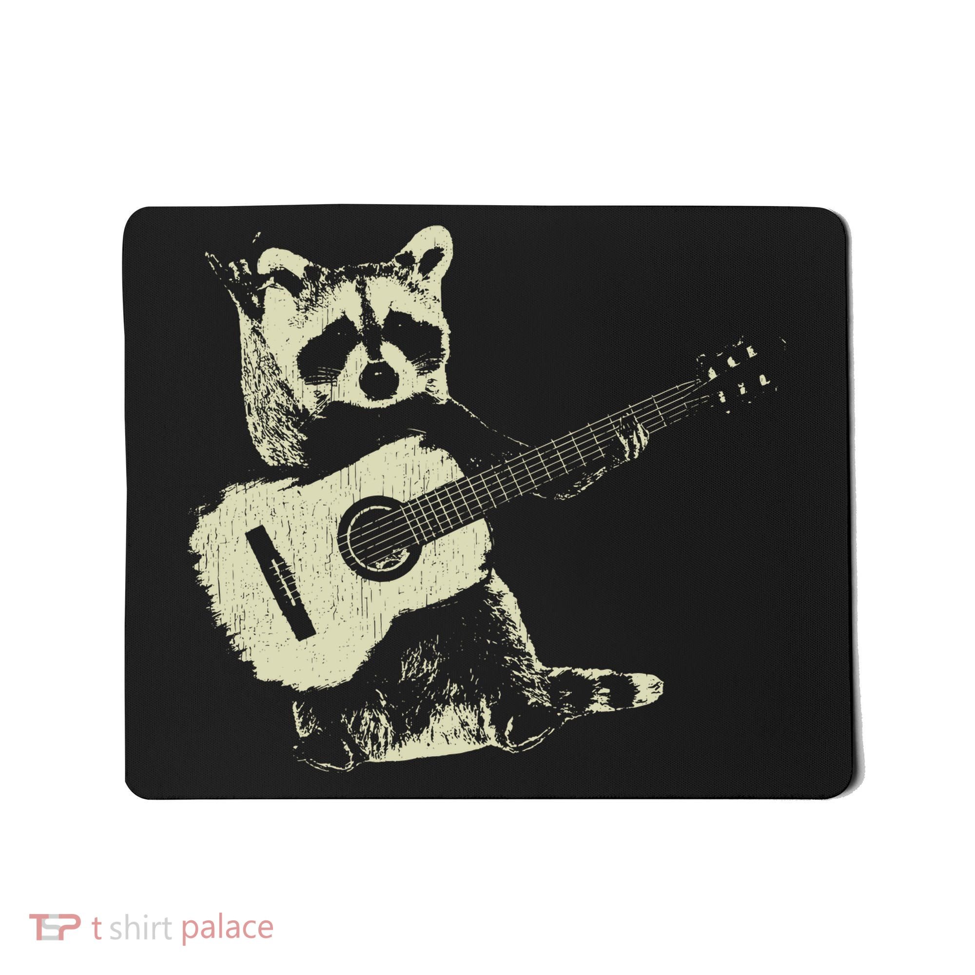 Raccoon Playing Guitar Music Mousepad
