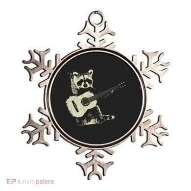 Raccoon Playing Guitar Music Ornament