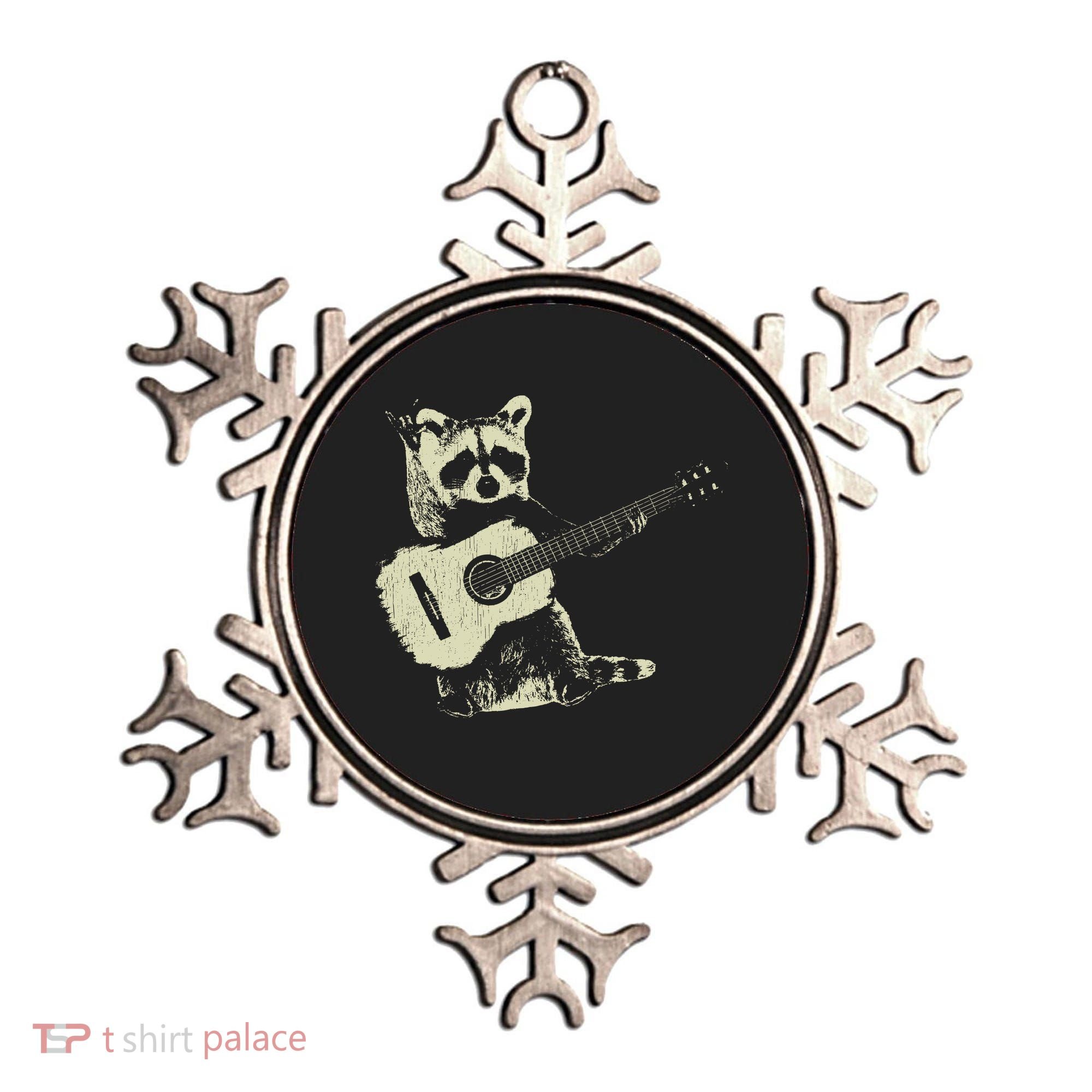 Raccoon Playing Guitar Music Ornament