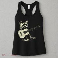 Raccoon Playing Guitar Music Women's Tank Top thumb 3