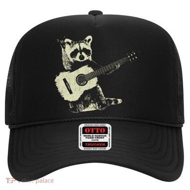Raccoon Playing Guitar Music Hat