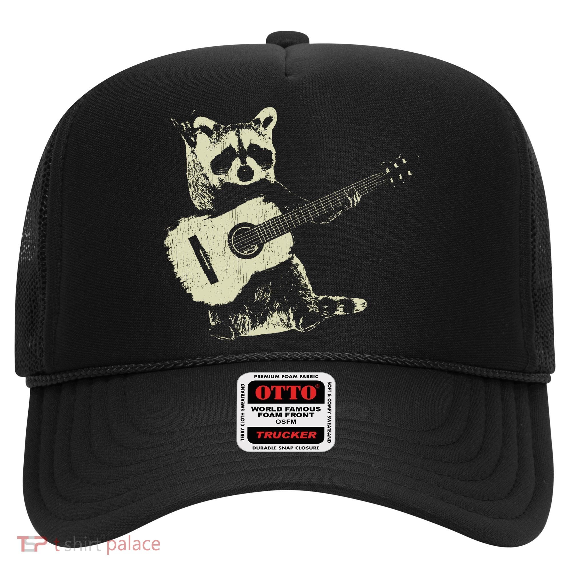 Raccoon Playing Guitar Music Hat