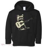 Raccoon Playing Guitar Music Toddler Hoodie thumb 0