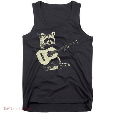 Raccoon Playing Guitar Music Tank Top