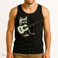 Raccoon Playing Guitar Music Tank Top thumb 3