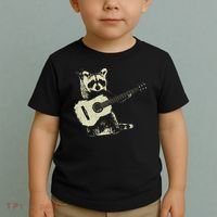 Raccoon Playing Guitar Music Toddler T-Shirt thumb 2