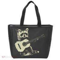Raccoon Playing Guitar Music Tote Bag thumb 0