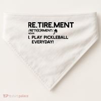 REtirement Pickleball Gift For Pickleball Player USA-Made Doggie Bandana thumb 0